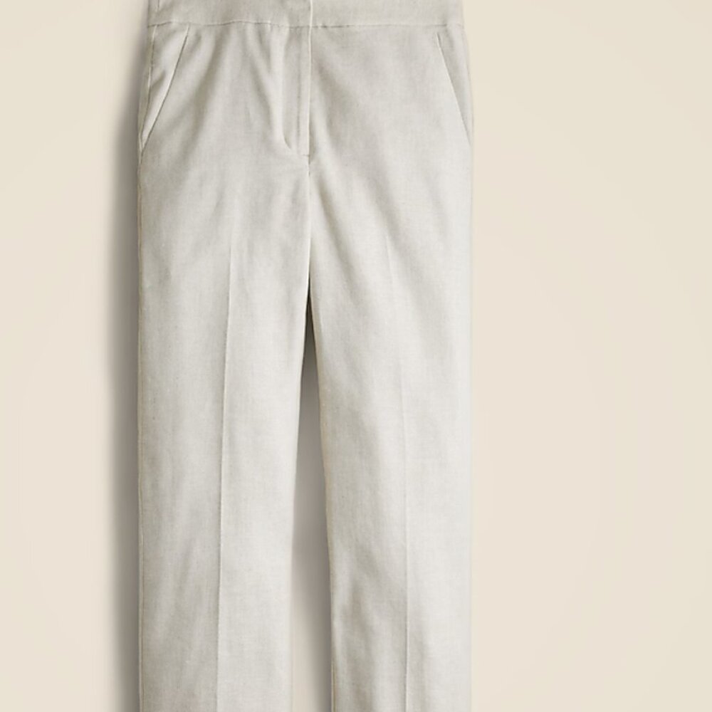 J Crew Kate straight-leg pant in stretch linen blend